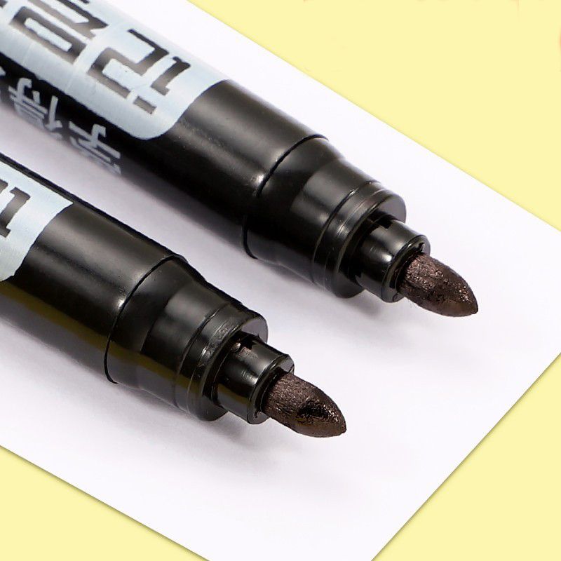 Marker Pen Waterproof Oil-Based in Black, Erase-Proof, Bold Tip, Specifically for Logistics, Express Delivery, and Marking Purpo Sketch Pens Stationery Art School Supplies
