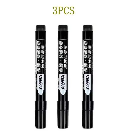 Marker Pen Waterproof Oil-Based in Black, Erase-Proof, Bold Tip, Specifically for Logistics, Express Delivery, and Marking Purpo Sketch Pens Stationery Art School Supplies