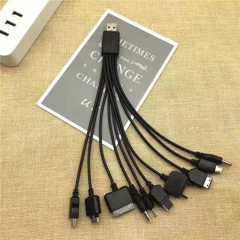 10 in 1 Multi-function USB Cable Cell Phone USB Charging Cable Connector For Nokia LG Samsung Sony Ipod Motorola Multi Interface