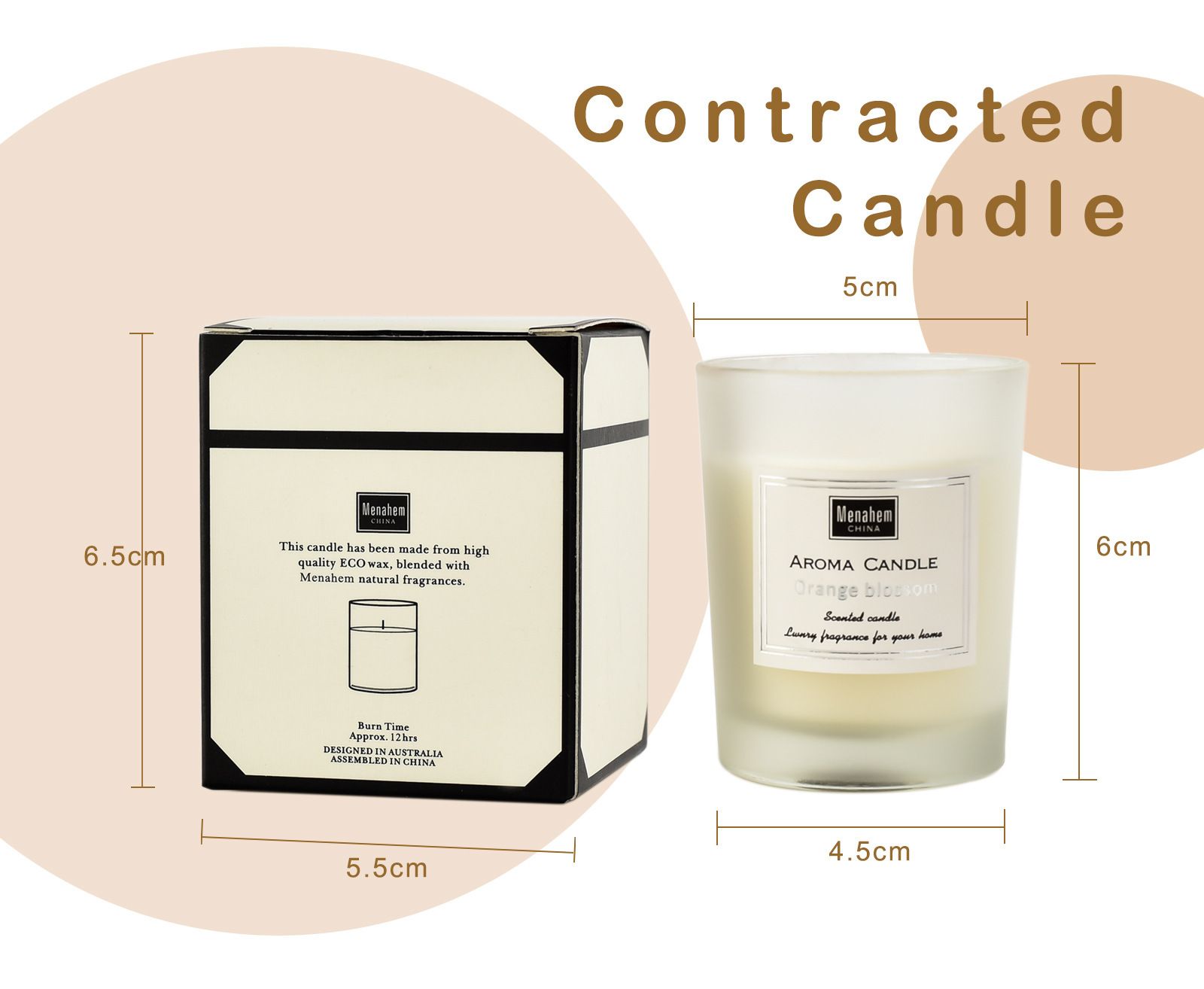 Candle Fragrance Atmosphere Companion Gift Bedroom livingroom Hotel Clubhouse Smoke free Aromatherapy Candles