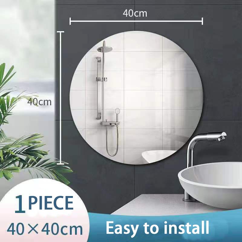 Mirror Wall Mirror Stickers Decor Self-adhesive: Customizable DIY Combinations, Ideal for Living Room, Bathroom & Can Also Create a Full-Length Mirror