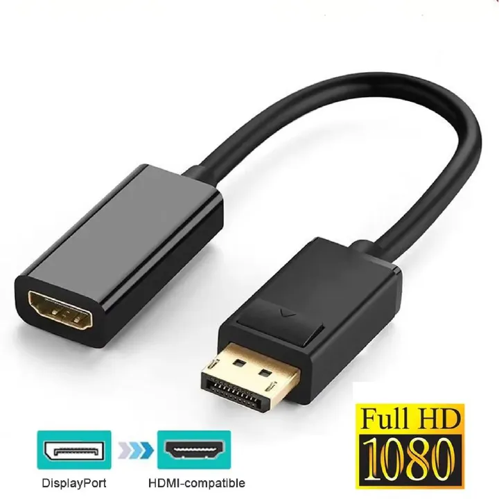 DisplayPort(DP) to HDMI-compatible Adapter Converter Display Port Male DP to Female HD TV Cable Adapter Video Audio For PC TV