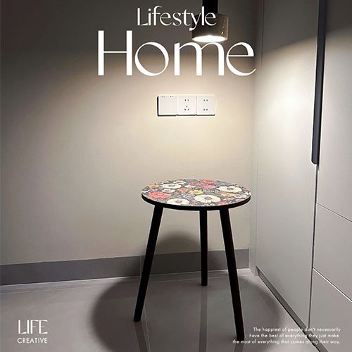Coffee Table Premium Wooden Round Table / Bedside Table / Side Table / Sofa End Table for Bedroom & Living Room - Sturdy Wooden Top & Legs - Easy to Assemble