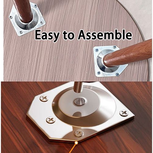 Coffee Table Premium Wooden Round Table / Bedside Table / Side Table / Sofa End Table for Bedroom & Living Room - Sturdy Wooden Top & Legs - Easy to Assemble