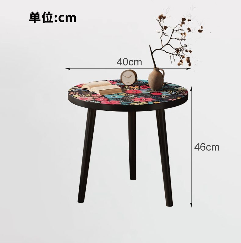 Coffee Table Premium Wooden Round Table / Bedside Table / Side Table / Sofa End Table for Bedroom & Living Room - Sturdy Wooden Top & Legs - Easy to Assemble