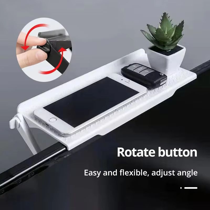 TV Set Top Box Storage Rack Remote Control Router Small Accessories Multi Functional Adjustable Hanging Rack  Black