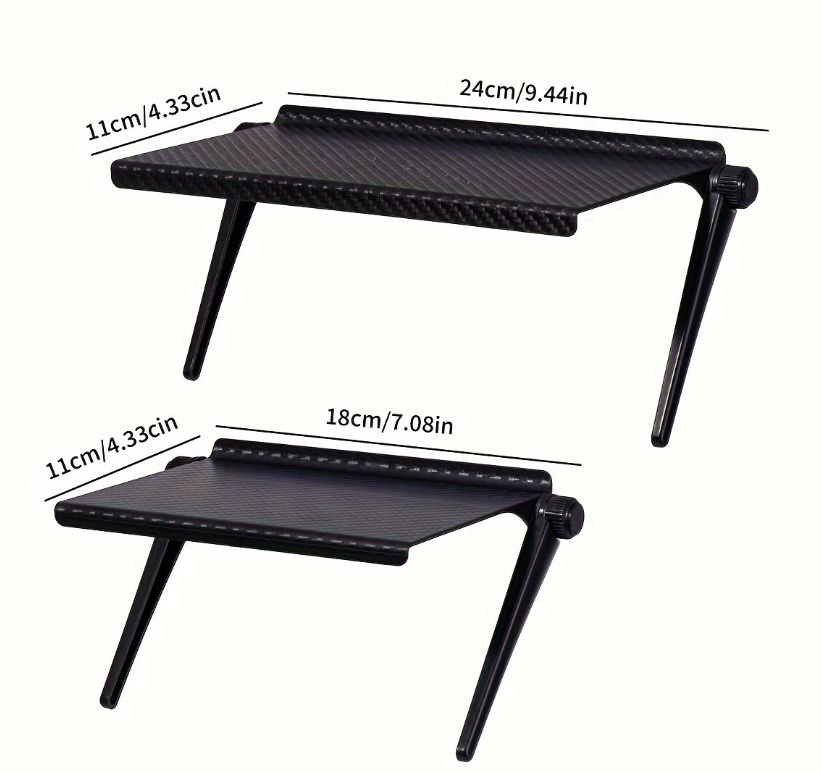 TV Set Top Box Storage Rack Remote Control Router Small Accessories Multi Functional Adjustable Hanging Rack  Black
