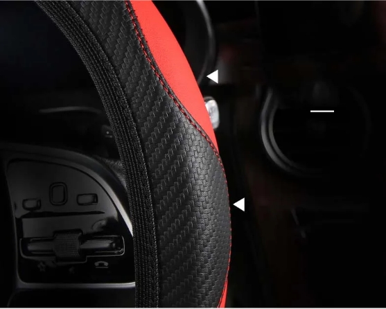 Non-inner-ring Automobile Steering Wheel Cover 37-38cm（14-15 inch） Leather Four Seasons for Spring Summer Autumn Winter for Men and Women
