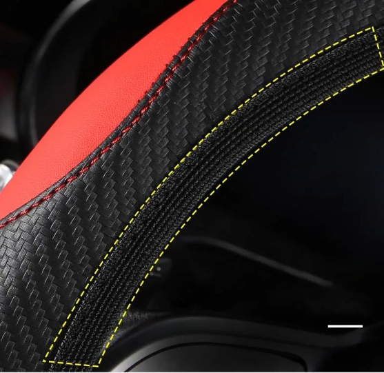 Non-inner-ring Automobile Steering Wheel Cover 37-38cm（14-15 inch） Leather Four Seasons for Spring Summer Autumn Winter for Men and Women