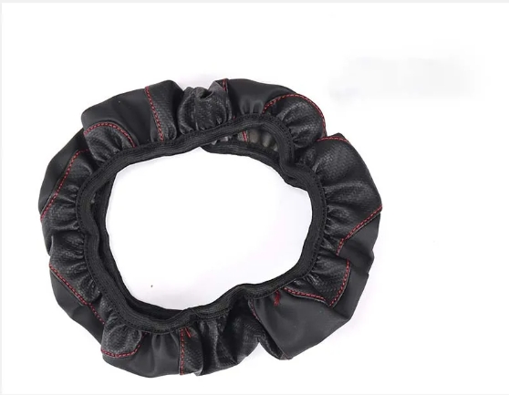 Non-inner-ring Automobile Steering Wheel Cover 37-38cm（14-15 inch） Leather Four Seasons for Spring Summer Autumn Winter for Men and Women