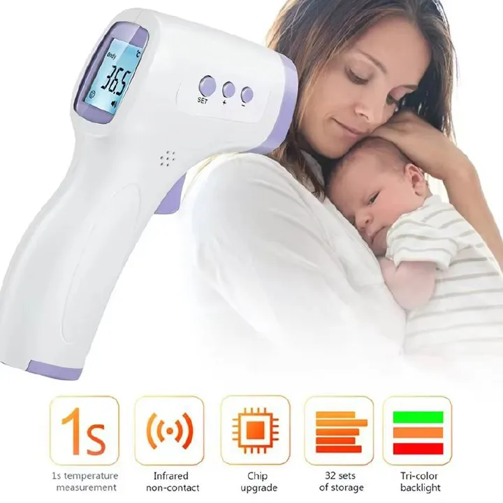 1pc Non-Contact Thermometer Frontal Temperature Gun Infrared Handheld Thermometer, Home Temperature Gun,