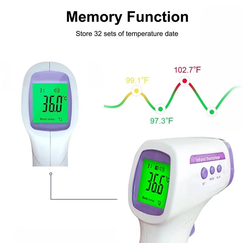 1pc Non-Contact Thermometer Frontal Temperature Gun Infrared Handheld Thermometer, Home Temperature Gun,