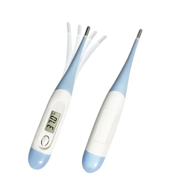 1pcs Soft-head Thermometer Household Human Thermometer for Fever Digital Basal Body Oral Armpit or Rectal Electronic LCD Display