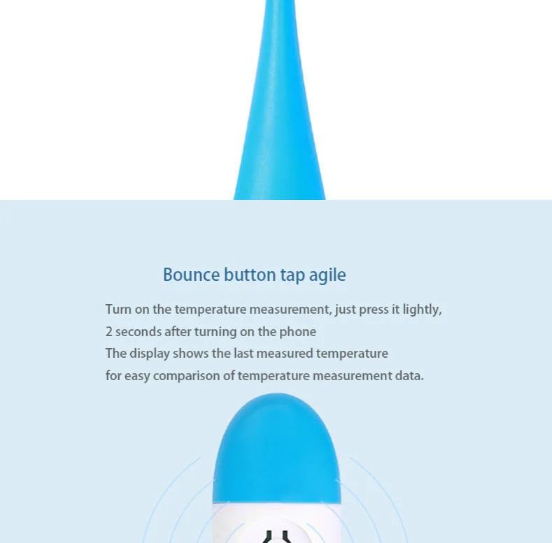 1pcs Soft-head Thermometer Household Human Thermometer for Fever Digital Basal Body Oral Armpit or Rectal Electronic LCD Display