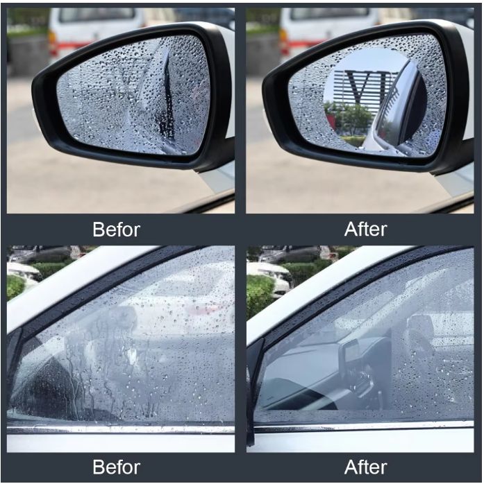4PCS mirror protective film 2 Auto Rearview Mirror & 2 Side Windows Rainproof Film Waterproof Anti-fog Car Stickers for Car Accessorie