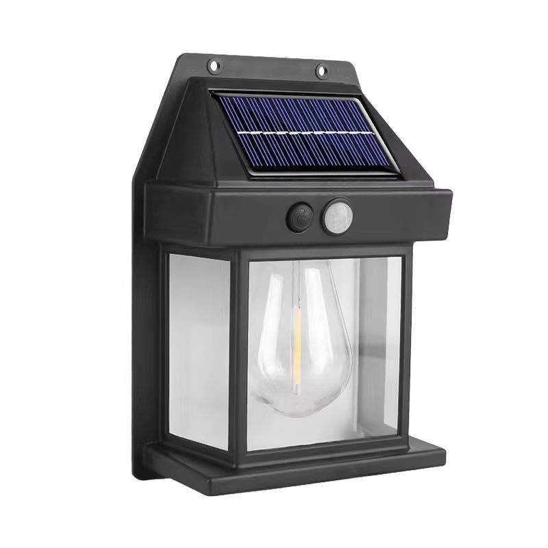 Outdoor Solar Tungsten Wall Light with Motion Sensor IP65 Waterproof LED Safety Light for Patio Outdoor Deck Porch Barn Balcony