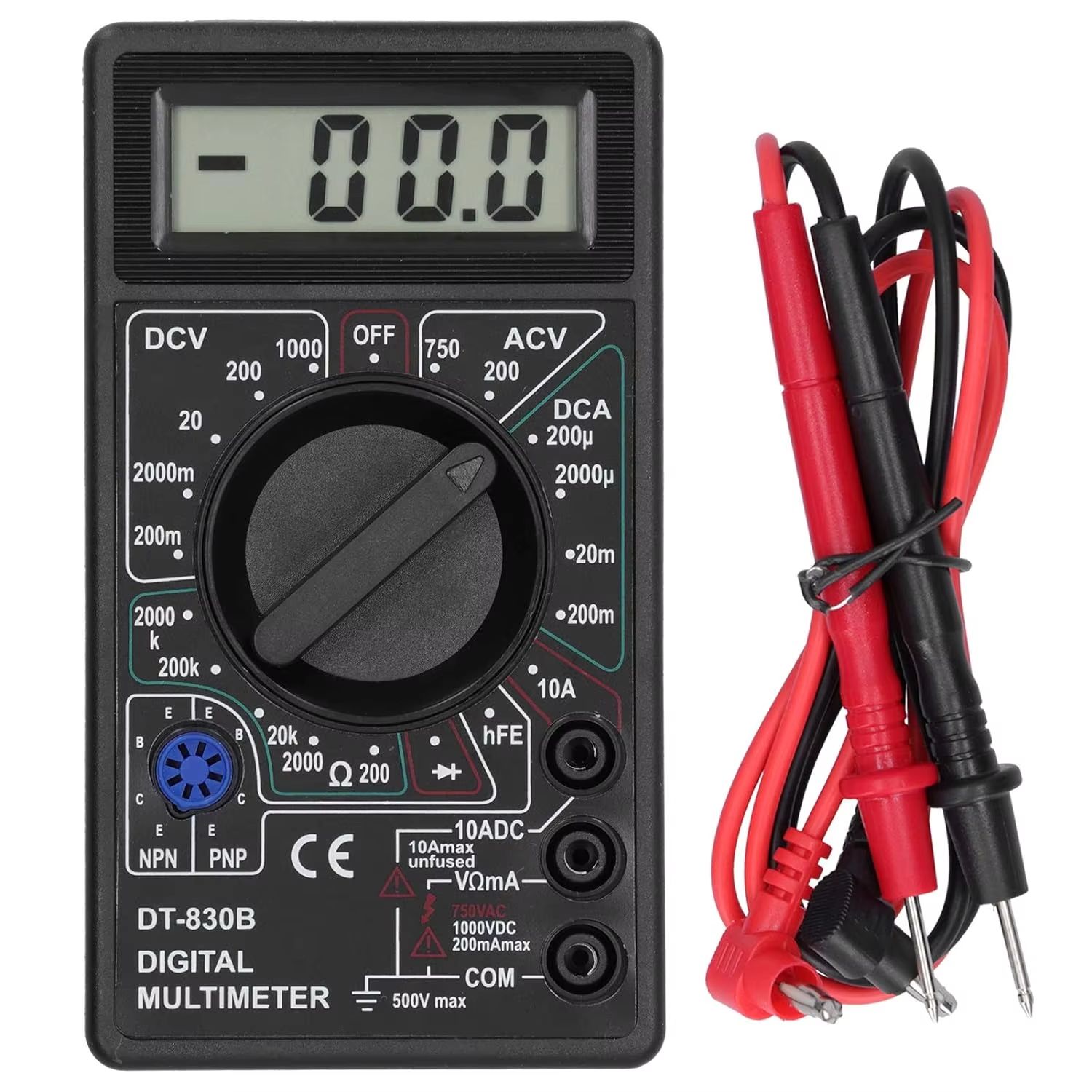 Digital Multimeter Tester, Electrical Voltmeter Ammeter, Portable Volt Multi Meter, Car Battery Tester Circuit Tester