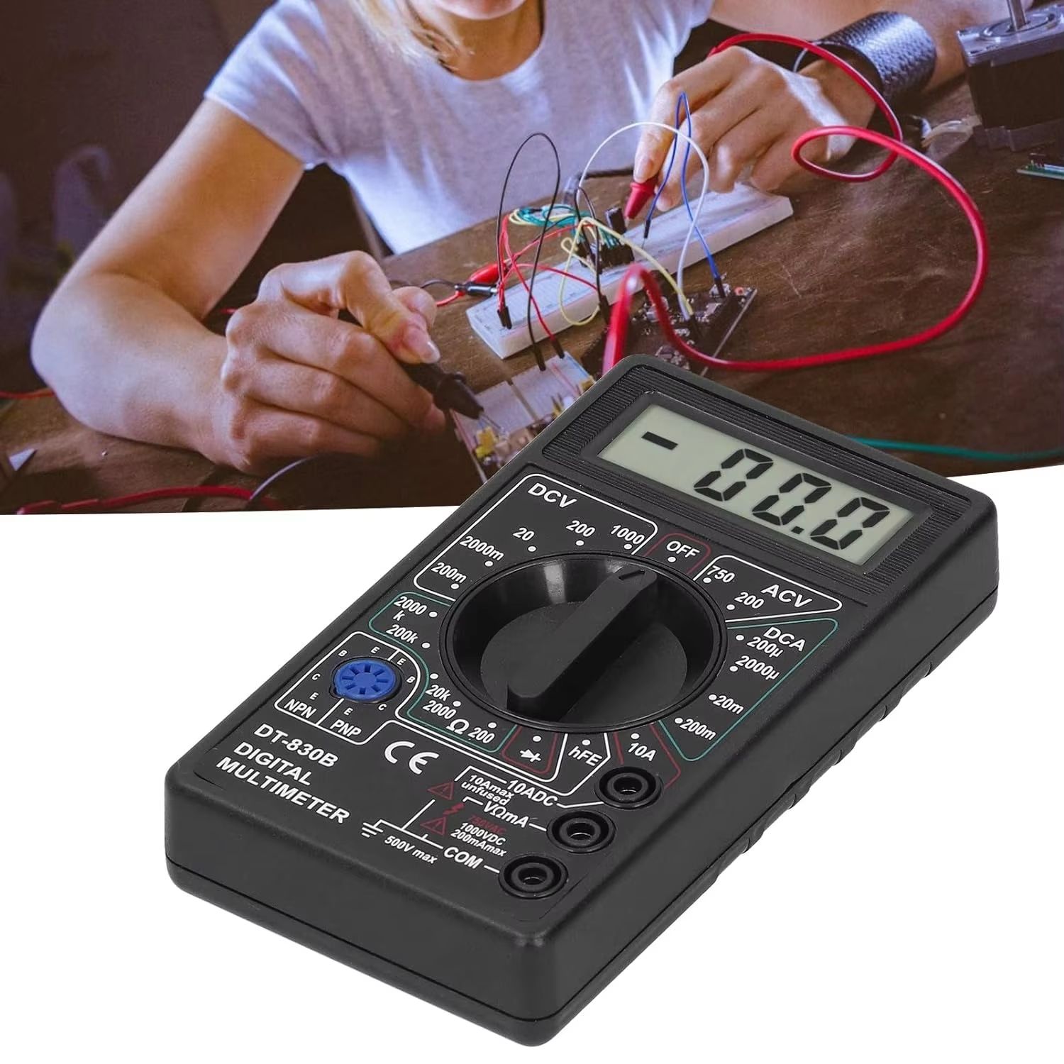 Digital Multimeter Tester, Electrical Voltmeter Ammeter, Portable Volt Multi Meter, Car Battery Tester Circuit Tester