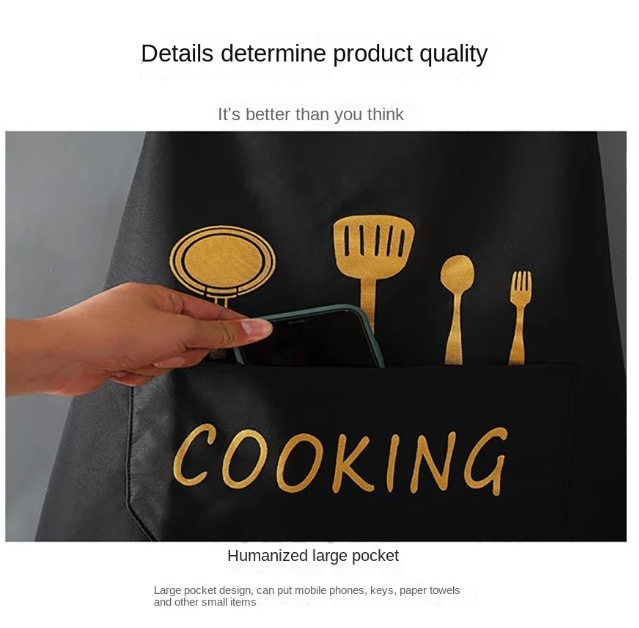 2 pcs Kitchen Apron with Pocket, Waterproof and Oil Proof for Cooking Baking, Chef's Favorite, Great for Men Women Adult