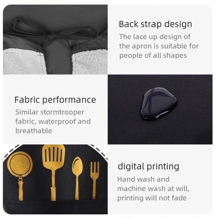 2 pcs Kitchen Apron with Pocket, Waterproof and Oil Proof for Cooking Baking, Chef's Favorite, Great for Men Women Adult