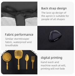 2 pcs Kitchen Apron with Pocket, Waterproof and Oil Proof for Cooking Baking, Chef's Favorite, Great for Men Women Adult