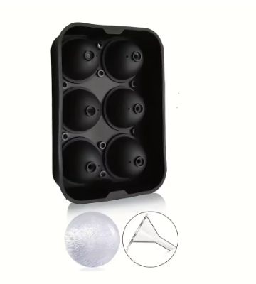 Silicone Ice Mold 6 Grids – Creative Bar Tools for Whiskey, Cocktails, Juice | Reusable Freezer Ice Maker for Home, Commercial Use