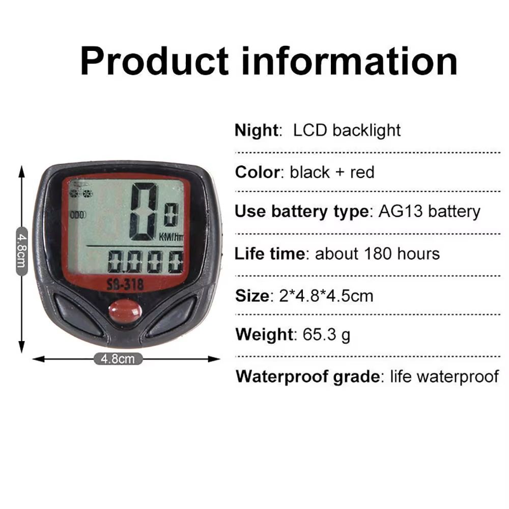 Bicycle Speedometer Bike Computer Multifunction Waterproof Stopwatch Bicycle MTB Odometer Stopwatch Cycling Accessories