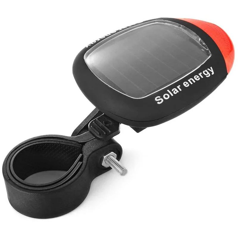Bicycle Solar Energy Cycling Rear Light 2 LED Taillight  Road Mountain Bike Solar Energy Tail Light Night Cycling Safety Red Lamp