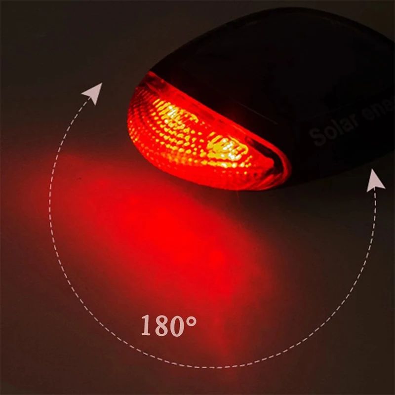 Bicycle Solar Energy Cycling Rear Light 2 LED Taillight  Road Mountain Bike Solar Energy Tail Light Night Cycling Safety Red Lamp