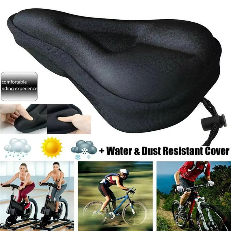 3D Bike Saddle Cover Thick Breathable Super Soft Bicycle Seat Cushion Sponge Gel Bike Seat For Bicycle Accessories