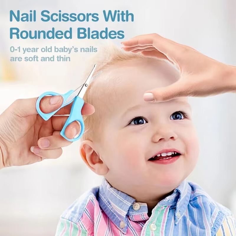 Newborn Baby Nail Hair Daily Care Kit Infant Kids Grooming Brush Comb Safe Nail Clippers Set For Baby Gift