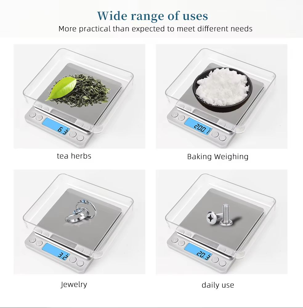 3000g 0.1g Electronic Scale LCD Display Mini Digital Jewelry 3kg Weighing Scale kitchen Scales Balance