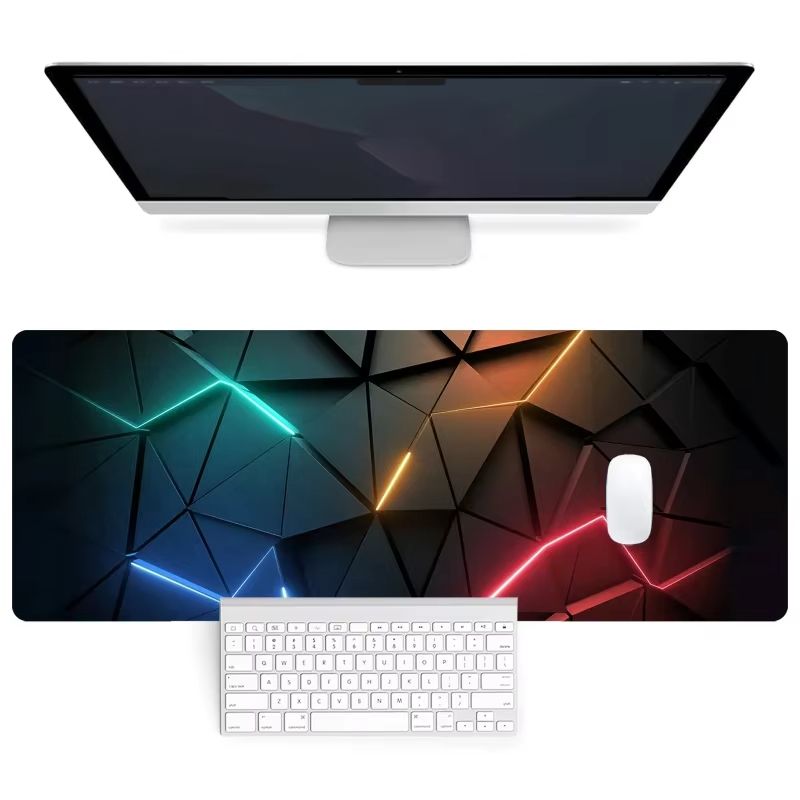 Mouse Pad Desk Pad Extended Mouse Mat 31.5x11.8in（800*300mm） Large Computer Keyboard Desk Mat Desk Pad with Non-Slip Base and Stitched Edge