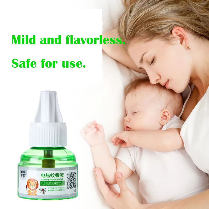 Electrical Liquid Mosquito Repellent Set - 120 Nights Protection with 2 Refills & Baby-Safe Heater, Smokeless Portable Design for Bedroom/Travel