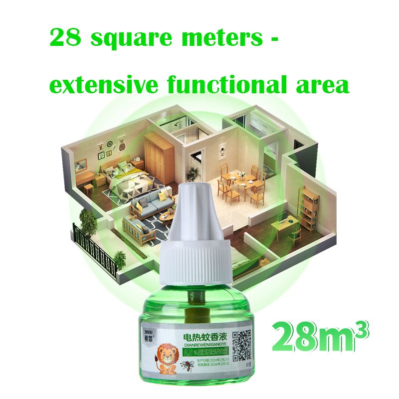 Electrical Liquid Mosquito Repellent Set - 120 Nights Protection with 2 Refills & Baby-Safe Heater, Smokeless Portable Design for Bedroom/Travel