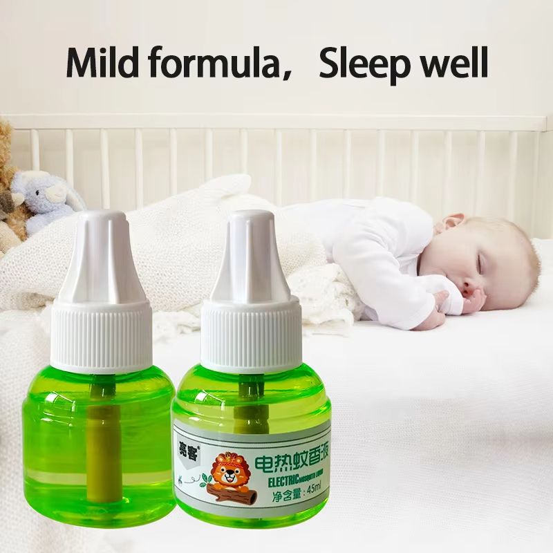 Electrical Liquid Mosquito Repellent Set - 120 Nights Protection with 2 Refills & Baby-Safe Heater, Smokeless Portable Design for Bedroom/Travel