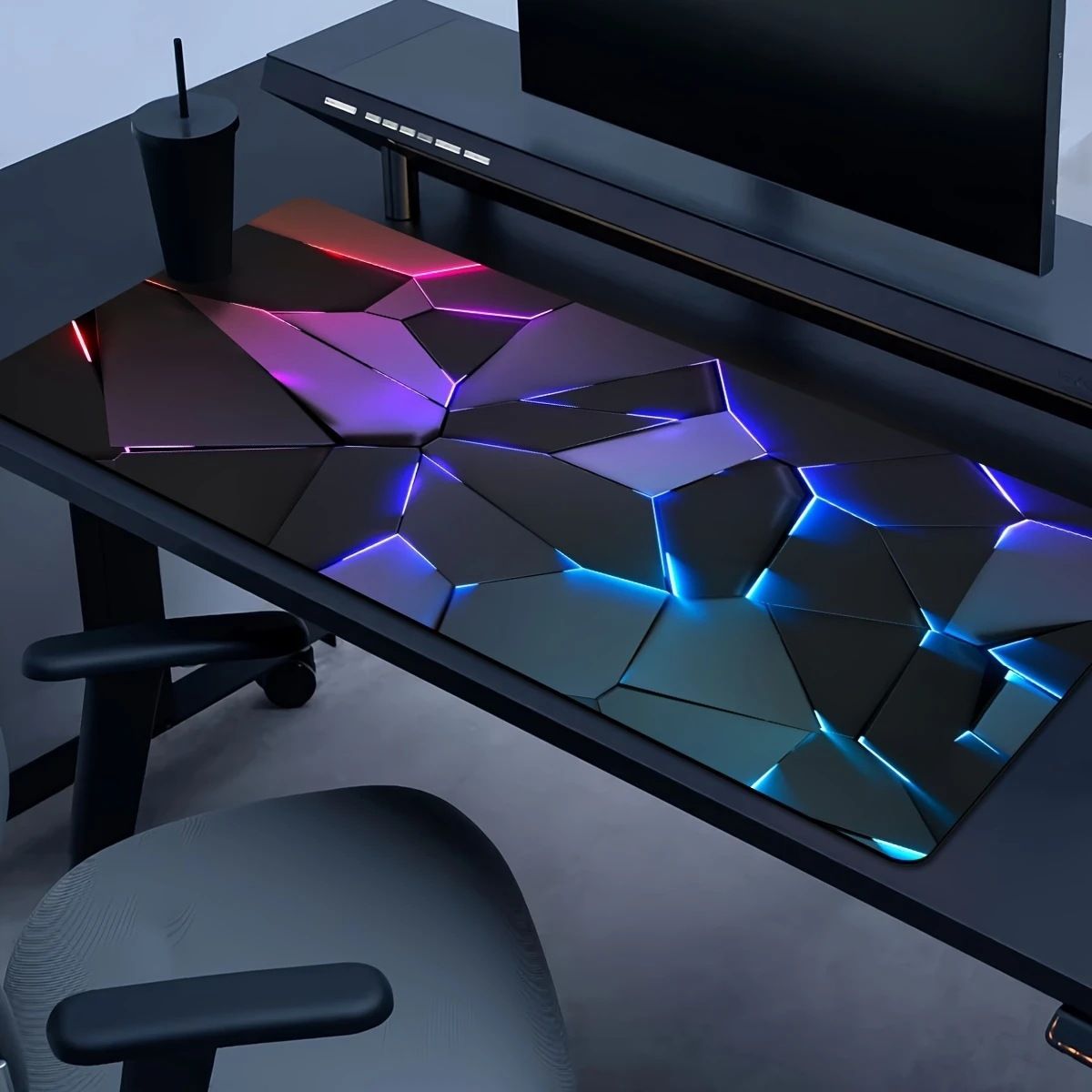 Mouse Pad Desk Pad Extended Mouse Mat 31.5x11.8in（800*300mm） Large Computer Keyboard Desk Mat Desk Pad with Non-Slip Base and Stitched Edge