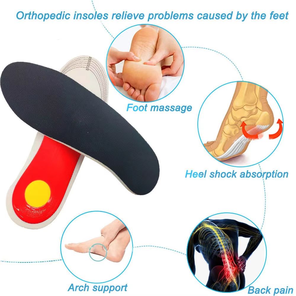 One Pair Orthotic Insole Arch Support Flatfoot Orthopedic Insoles For Feet Ease Pressure Of Air Movement Damping Cushion Padding Insole