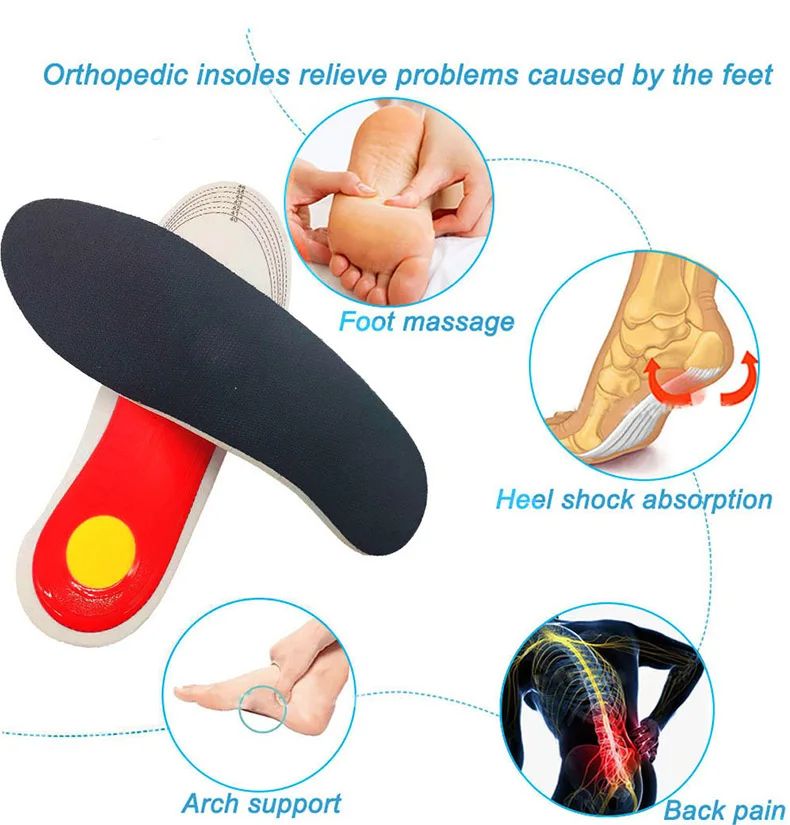 One Pair Orthotic Insole Arch Support Flatfoot Orthopedic Insoles For Feet Ease Pressure Of Air Movement Damping Cushion Padding Insole