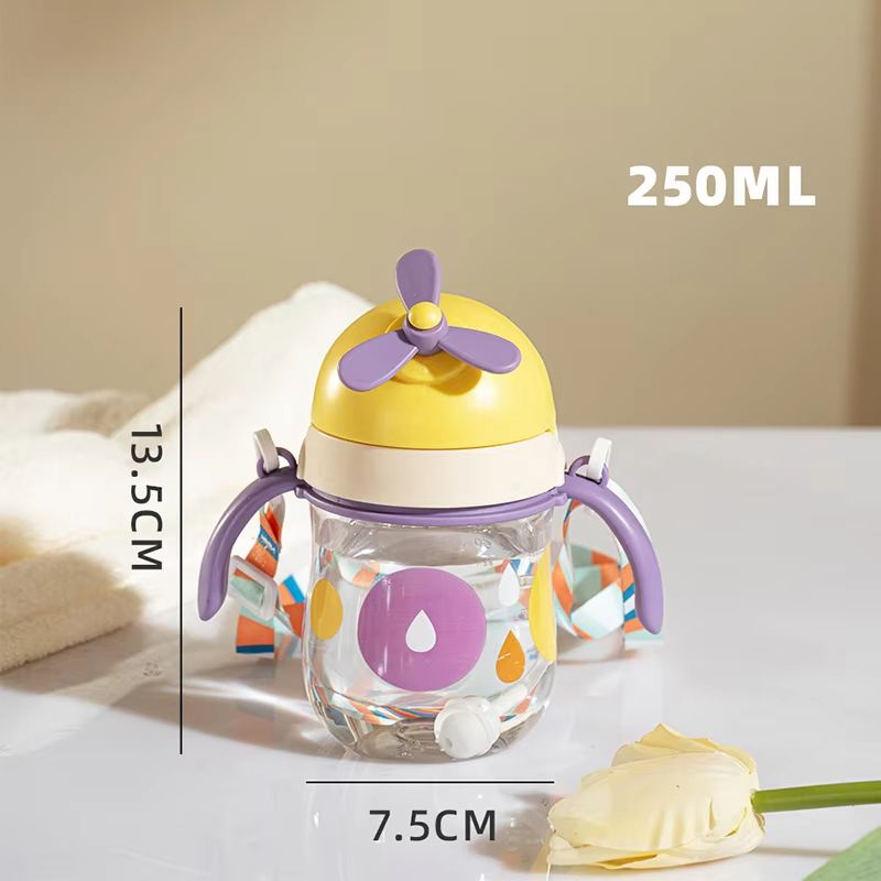250ml Kids Water Sippy Cup Cute Cartoon Baby Cups With Straws Leakproof Water Bottles For Girls Outdoor Children's Cup
