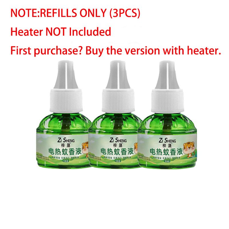 Electrical Liquid Mosquito Repellent Set - 120 Nights Protection with 2 Refills & Baby-Safe Heater, Smokeless Portable Design for Bedroom/Travel