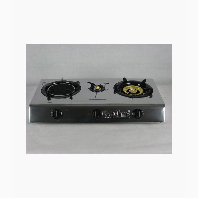 Ohms S/S Gas cooker 2 Burner+1 Infrared OGS-B3IS gas cooker