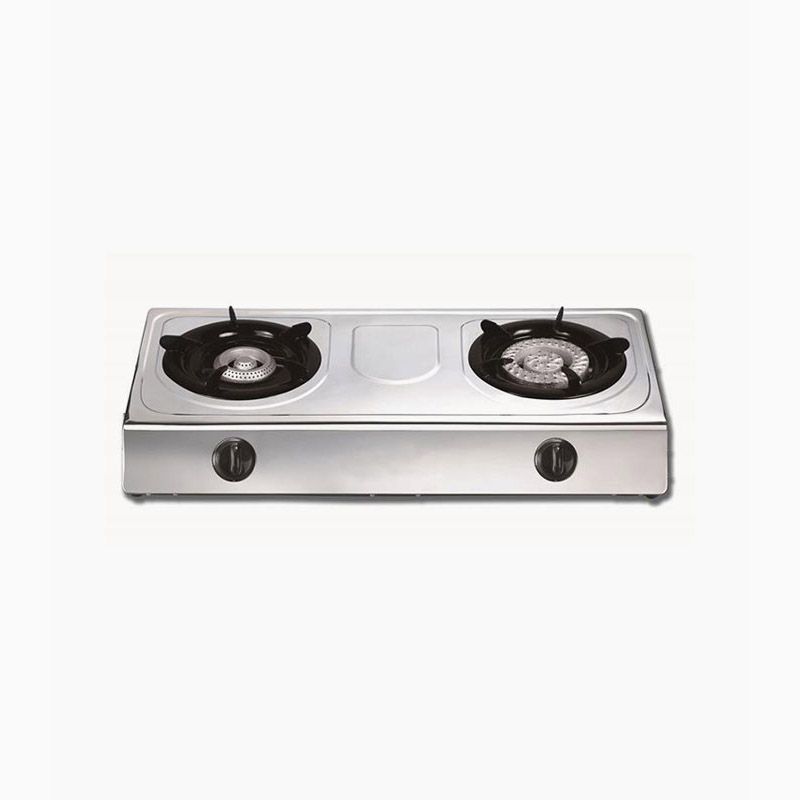 OHMs OGS-C2BSS Double Gas Cooker Auto lgnition Double Burner Gas stove gas cookers Super Infrared Heater Desktop Stainless Steel 2 Burner Cooktop