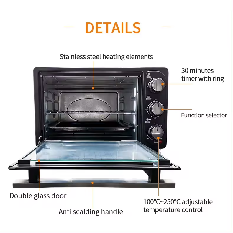 OFFER!!Ohms microwave oven  34L Oeo-R34 electric oven with 1 year warranty microwave oven with  grill new modern glass door transparent  convection heating micro-cook