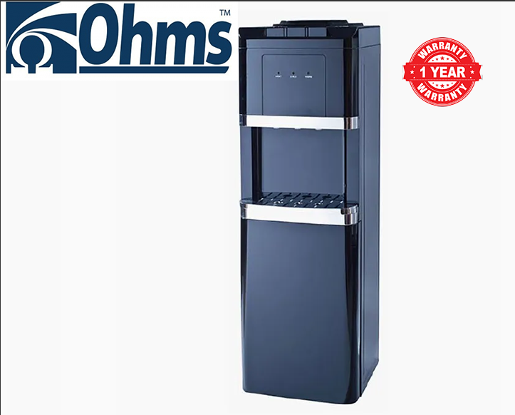 Ohms Owd-C1216C Top Load Water Dispenser  with 3 taps Hot, Cold And Normal free standing Water Dispenser with Storage  Cabinet  Perfect for Home And Office use with 1 year warranty