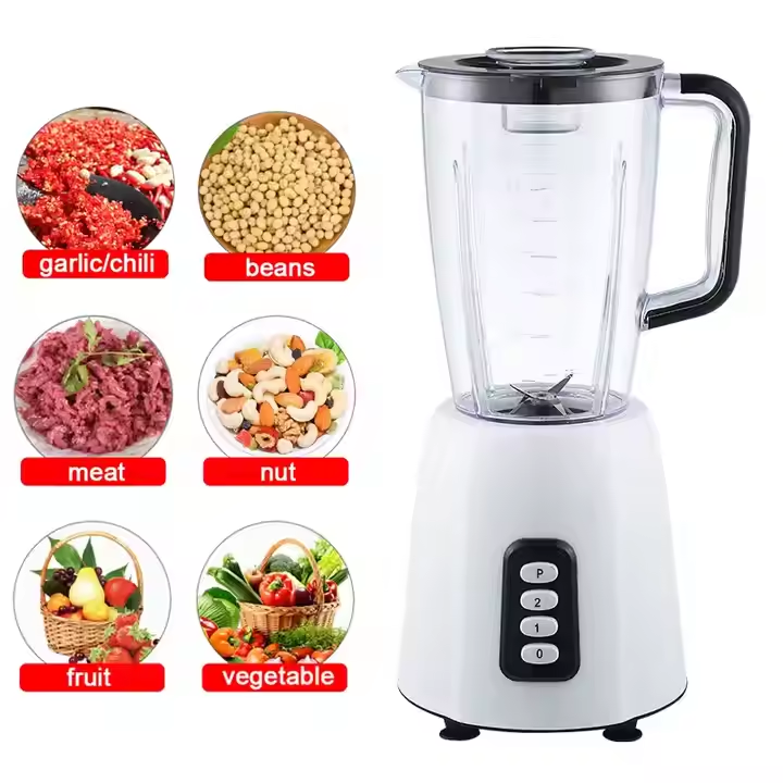 Ohms 1.5L Multifunctional 2 In 1 Blender OBP-K450G Powerful 3 Speed Motor Countertop Blender with Grinding Machine and Coffee Mill Fruit Juicer with  Cupjar and Super Sharp Stainless Steel Blades