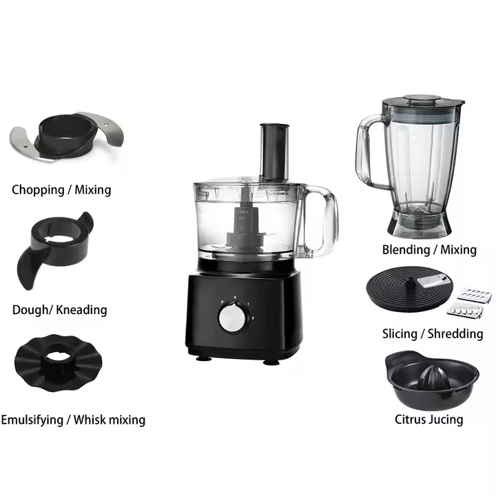 OHMs 6 in 1 Multifunctional Food Processor OFP-606 Commercial Blender 9500W Blender with Grinder, juicer, orange pressor ,slicer heavy duty home, hotel blender