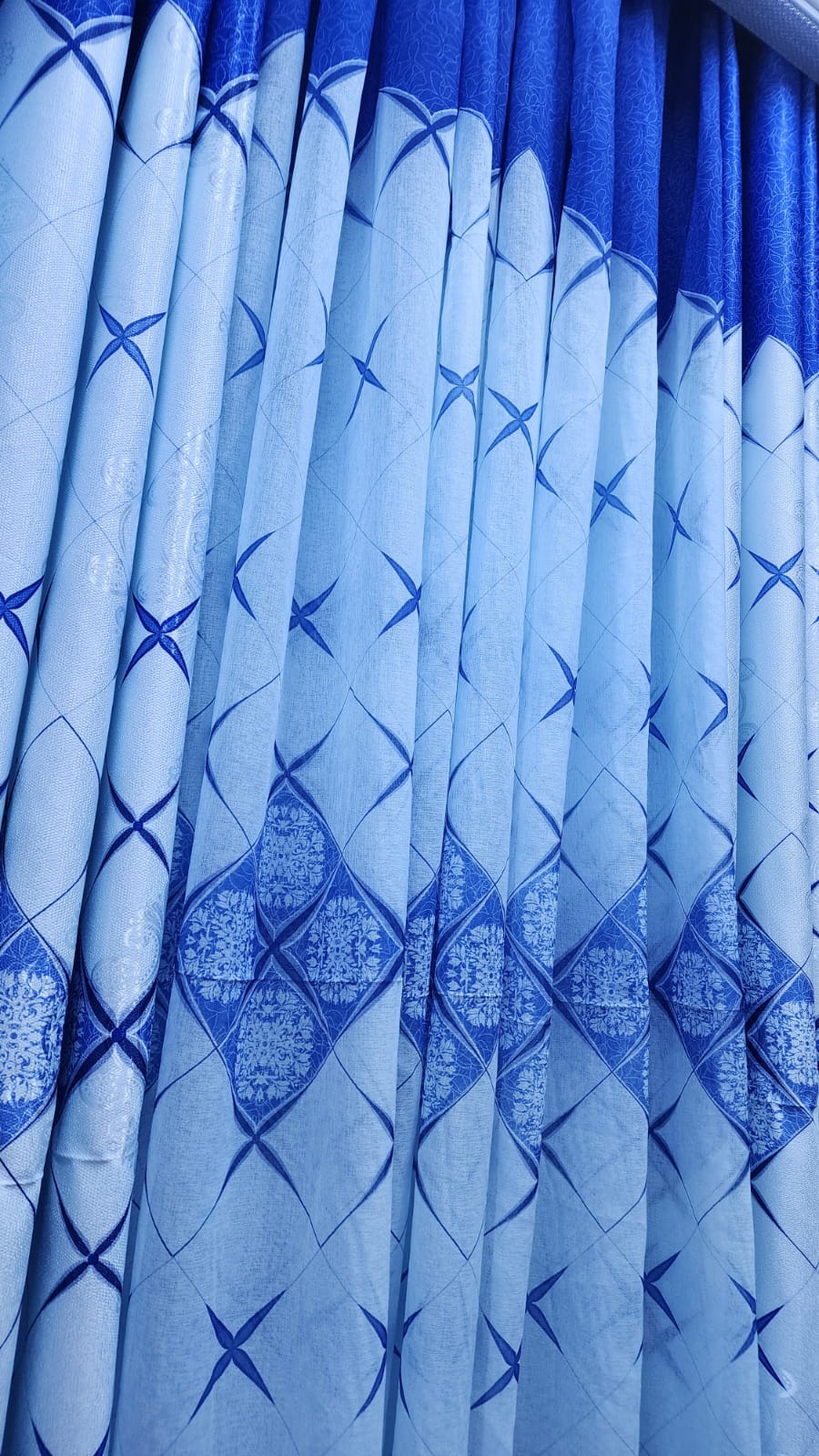 HEAVY BLUE CURTAIN COMES IN A PACKAGE of 2pcs Curtain And 1pc FREE Sheer.
