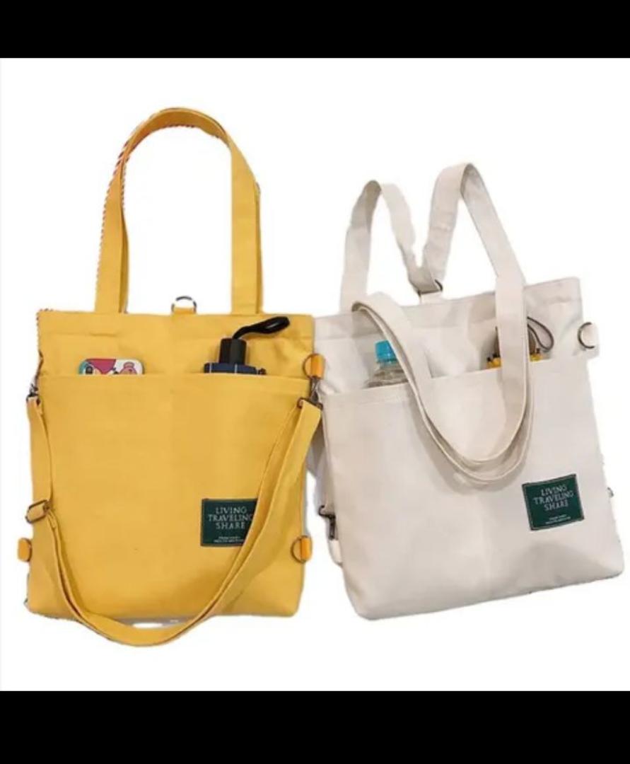 2024 shoulder, crossbody ladies handbags canvas backpack multipurpose with bottle holder pockets for travel size