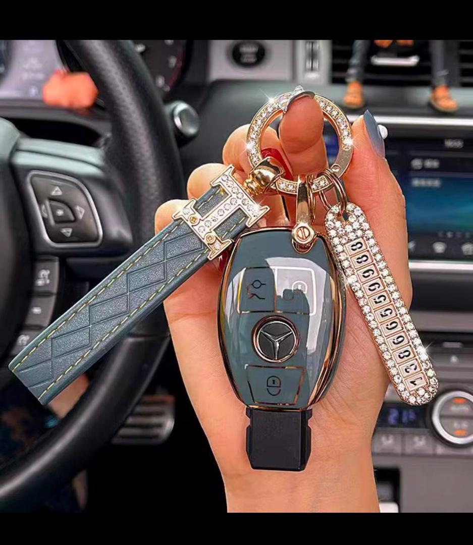 carkey Case cover for Mercedes Benz Maybach GLS/GLC200/GLC260/GLC300/C200/GLA200/C180/G300/G350/GLE320/GLC/AMG/A-B-C-M CLA-CLS GLB,no key chain